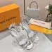 LV Crystal Heel Bow Slingback High‑Heel Sandals 7.5cm Heel #B68510