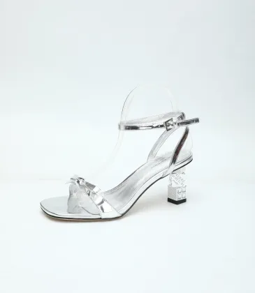 LV Crystal Heel Bow Slingback High‑Heel Sandals 7.5cm Heel #B68510