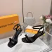 LV Crystal Heel Bow Slingback High‑Heel Sandals 7.5cm Heel #B68511