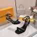LV Crystal Heel Bow Slingback High‑Heel Sandals 7.5cm Heel #B68511