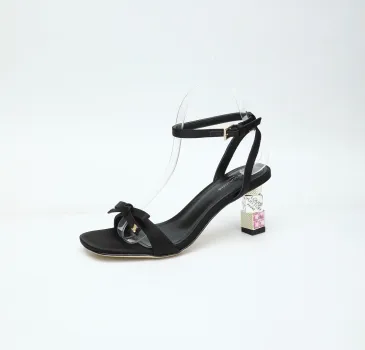 LV Crystal Heel Bow Slingback High‑Heel Sandals 7.5cm Heel #B68511