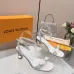 LV Crystal Heel Bow Slingback High‑Heel Sandals 7.5cm Heel #B68512