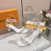 LV Crystal Heel Bow Slingback High‑Heel Sandals 7.5cm Heel #B68512