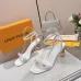 LV Crystal Heel Bow Slingback High‑Heel Sandals 7.5cm Heel #B68512