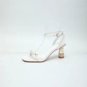 LV Crystal Heel Bow Slingback High‑Heel Sandals 7.5cm Heel #B68512
