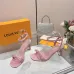 LV Crystal Heel Bow Slingback High‑Heel Sandals 7.5cm Heel #B68513