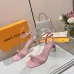 LV Crystal Heel Bow Slingback High‑Heel Sandals 7.5cm Heel #B68513