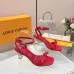 LV Crystal Heel Bow Slingback High‑Heel Sandals 7.5cm Heel #B68514
