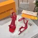 LV Crystal Heel Bow Slingback High‑Heel Sandals 7.5cm Heel #B68514