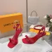 LV Crystal Heel Bow Slingback High‑Heel Sandals 7.5cm Heel #B68514