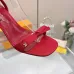 LV Crystal Heel Bow Slingback High‑Heel Sandals 7.5cm Heel #B68514