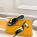 LV CUBE Metal Block Heel Silk Slide Sandals 6.5cm Heel #B68503