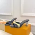 LV CUBE Metal Block Heel Silk Slide Sandals 6.5cm Heel #B68504