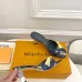 LV CUBE Metal Block Heel Silk Slide Sandals 6.5cm Heel #B68504