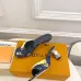 LV CUBE Metal Block Heel Silk Slide Sandals 6.5cm Heel #B68504