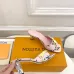 LV CUBE Metal Block Heel Silk Slide Sandals 6.5cm Heel #B68505