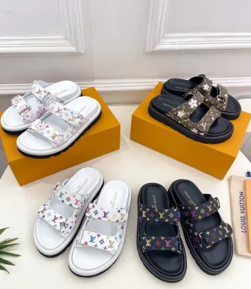 Louis Vuitton Shoes for Women's Louis Vuitton Mule White Multicolor #A54020 Louis Vuitton Shoes for Women's Louis Vuitton Mule White Multicolor #A54020