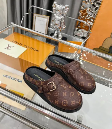 Louis Vuitton Shoes for Women's Louis Vuitton Slippers LV Easy Monogram Grey/Brown #A54179 Louis Vuitton Shoes for Women's Louis Vuitton Slippers LV Easy Monogram Grey/Brown #A54179