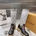 LV Monogram Knit Spliced Knee‑High Stretch Rider Boots #B68406