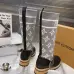LV Monogram Knit Spliced Knee‑High Stretch Rider Boots #B68406