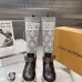 LV Monogram Knit Spliced Knee‑High Stretch Rider Boots #B68406