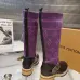 LV Monogram Knit Spliced Knee‑High Stretch Rider Boots #B68407