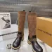 LV Monogram Knit Spliced Knee‑High Stretch Rider Boots #B68408