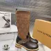 LV Monogram Knit Spliced Knee‑High Stretch Rider Boots #B68408