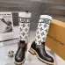 LV Monogram Knit Spliced Knee‑High Stretch Rider Boots #B68409