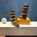 LV Suede Multi‑Buckle Mid‑Calf Rider Boots Flat Sole #B68447