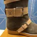 LV Suede Multi‑Buckle Mid‑Calf Rider Boots Flat Sole #B68447