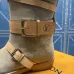 LV Suede Multi‑Buckle Mid‑Calf Rider Boots Flat Sole #B68449