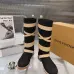 LV Vintage Multi‑Strap Suede Knee‑High Rider Boots Block Heel #B68404