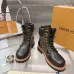 Louis Vuitton Unisex Monogram Patchwork Side‑Zip Combat Boots #B68333