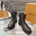 Louis Vuitton Unisex Monogram Patchwork Side‑Zip Combat Boots #B68336