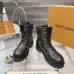 Louis Vuitton Unisex Monogram Patchwork Side‑Zip Combat Boots #B68338