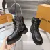 Louis Vuitton Unisex Monogram Patchwork Side‑Zip Combat Boots #B68338