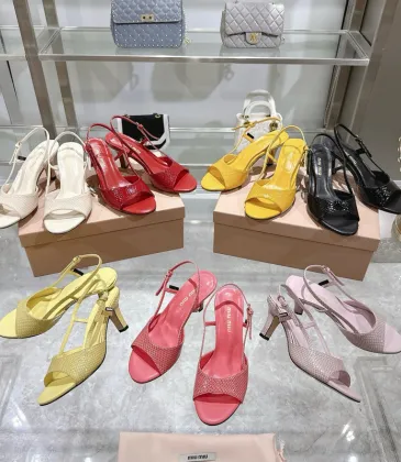 Miu Miu Shoes for Women New style high heel sandals Heel height: 4.5cm/7.5cm #A53225 Miu Miu Shoes for Women New style high heel sandals Heel height: 4.5cm/7.5cm #A53225