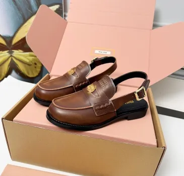Miu Miu Women's Glossy Leather Chunky Heel Loafers #A66086 Miu Miu Women's Glossy Leather Chunky Heel Loafers #A66086