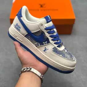 Air Force 1 Low Printed Leather Casual Low Top Fashion Sneakers #B68565
