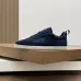 Loro Piana Men’s Calfskin Sneakers, Dual‑Tone Knit Trim, TPU Rubber Outsole #B67551