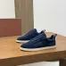 Loro Piana Men’s Calfskin Sneakers, Dual‑Tone Knit Trim, TPU Rubber Outsole #B67551