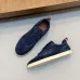 Loro Piana Men’s Calfskin Sneakers, Dual‑Tone Knit Trim, TPU Rubber Outsole #B67551