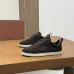 Loro Piana Men’s Calfskin Sneakers, Dual‑Tone Knit Trim, TPU Rubber Outsole #B67552