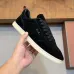 Loro Piana Men’s Calfskin Sneakers, Dual‑Tone Knit Trim, TPU Rubber Outsole #B67553