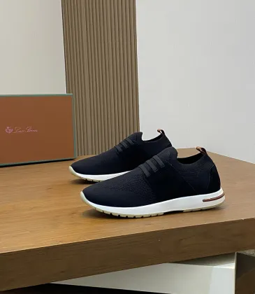 Loro Piana Men’s Wish Wool‑Blend Knit Sneakers, TPU Multi‑Tone Outsole #B67555