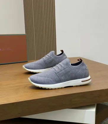Loro Piana Men’s Wish Wool‑Blend Knit Sneakers, TPU Multi‑Tone Outsole #B67557