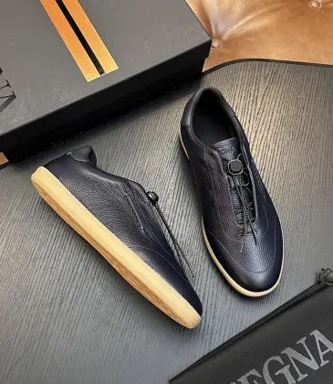 Zegna Men's Triple Stitch Low‑Top Cowhide Suede Sneakers, Multiple Colors #B67505