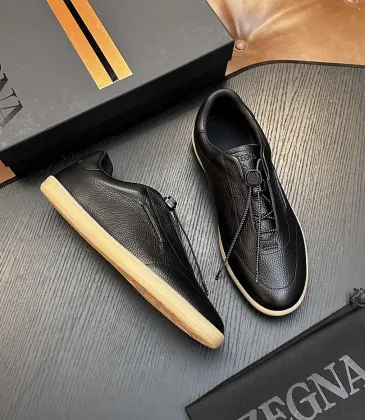 Zegna Men's Triple Stitch Low‑Top Cowhide Suede Sneakers, Multiple Colors #B67506
