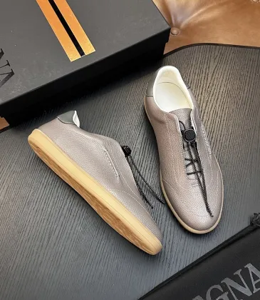 Zegna Men's Triple Stitch Low‑Top Cowhide Suede Sneakers, Multiple Colors #B67508